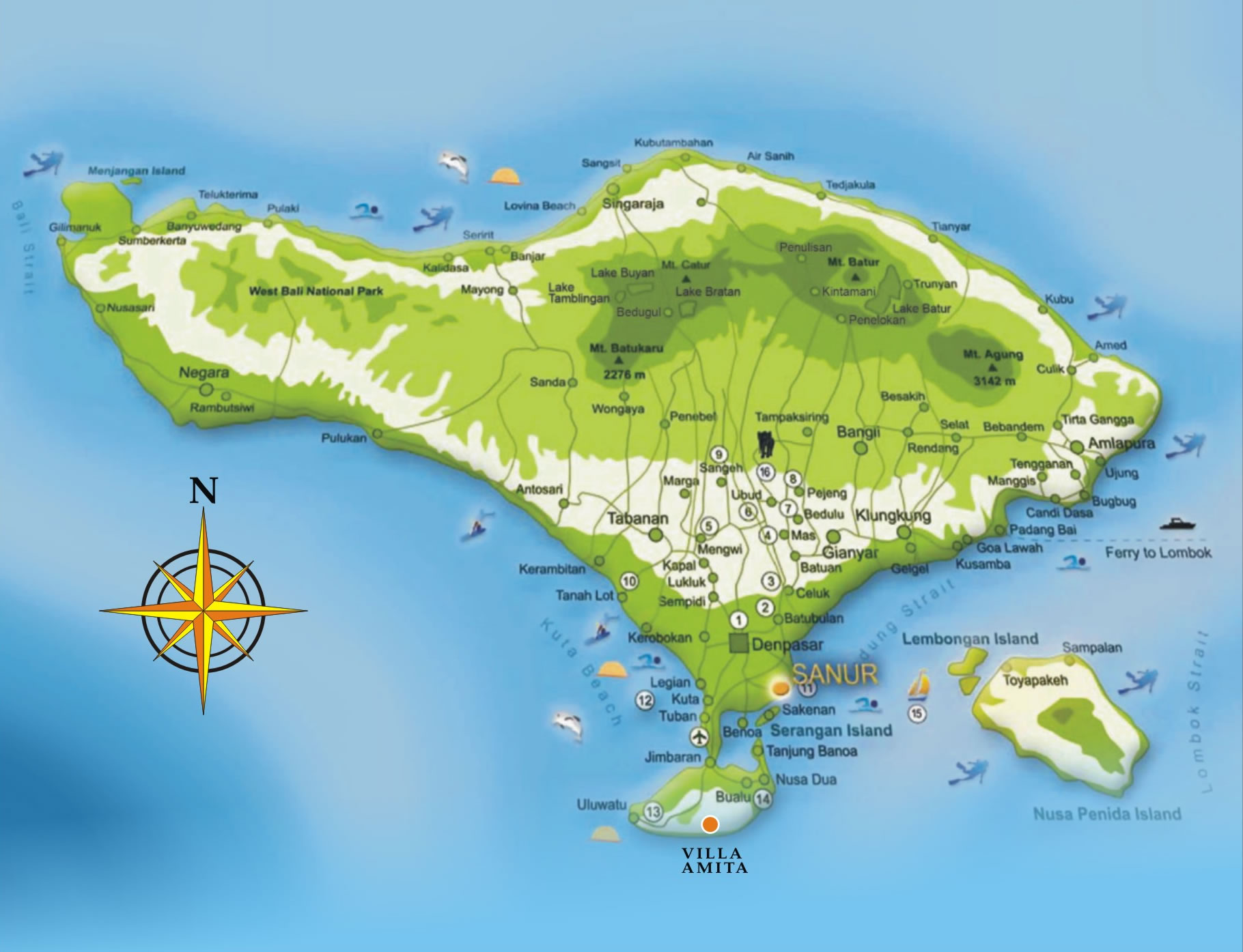 Map Large Scale Bali 